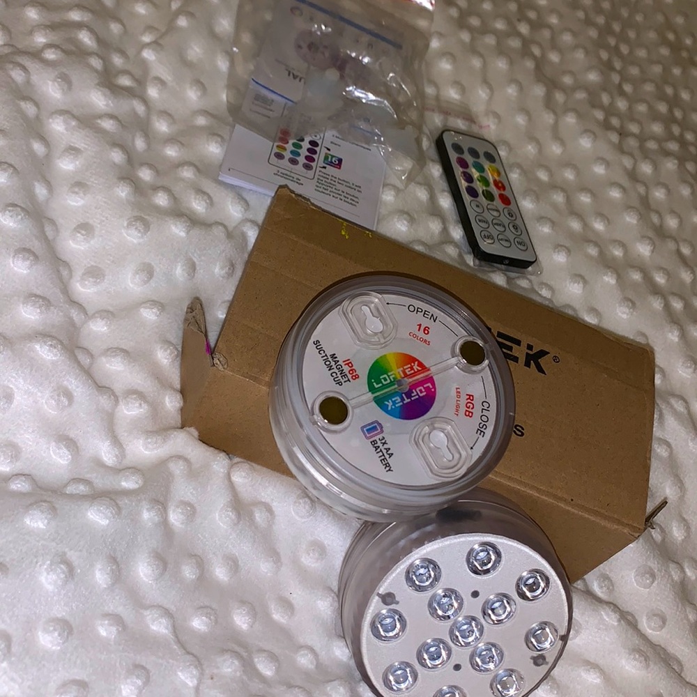 LED Waterproof lights, Magnet, Suction Cup, Remote